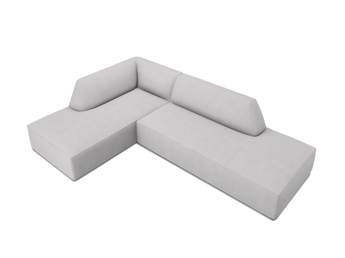 Ruby Modulares Ecksofa Open end links 4 Sitzer in Light Grey-Ottawa präsentiert im Onlineshop von KAQTU Design AG. Ecksofa links ist von Micadoni