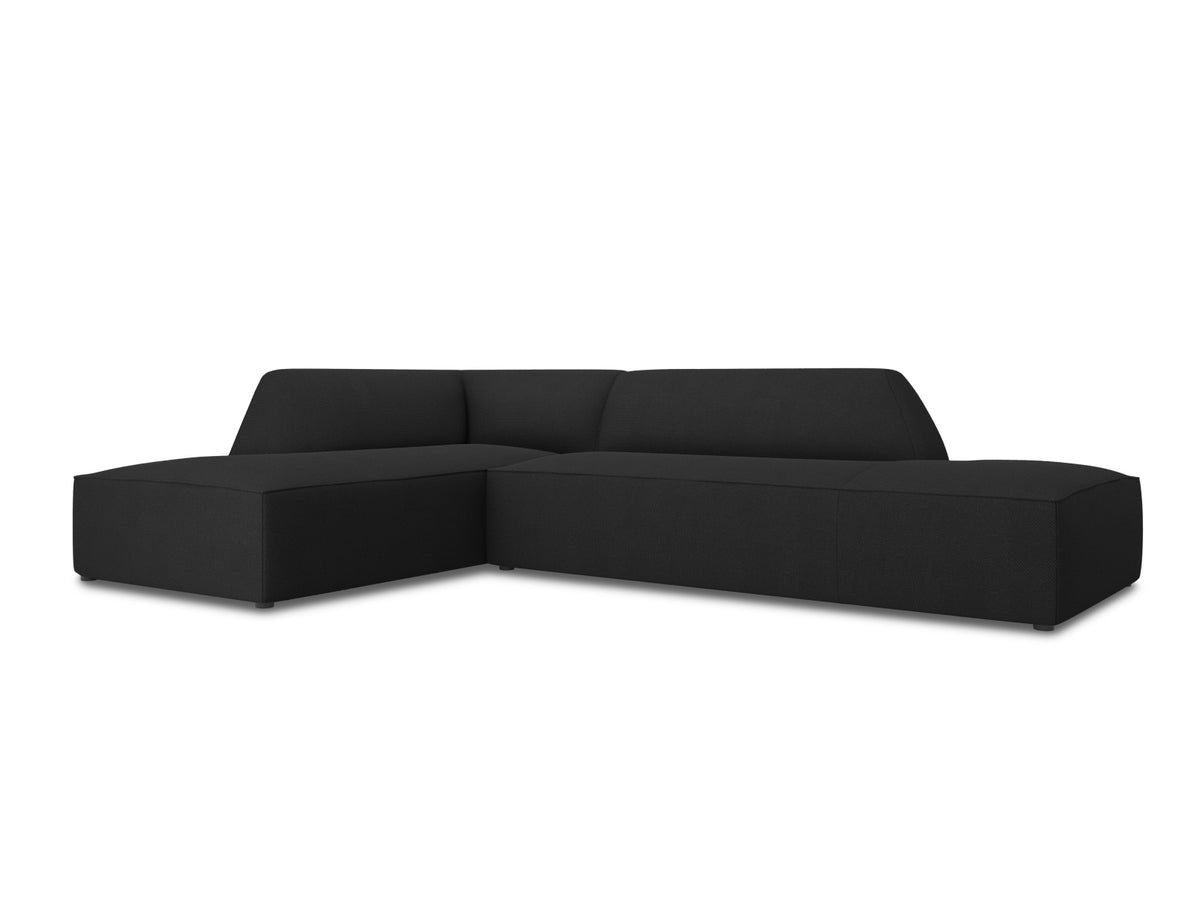 Ruby Modulares Ecksofa Open end links 4 Sitzer in Black-Ottawa präsentiert im Onlineshop von KAQTU Design AG. Ecksofa links ist von Micadoni