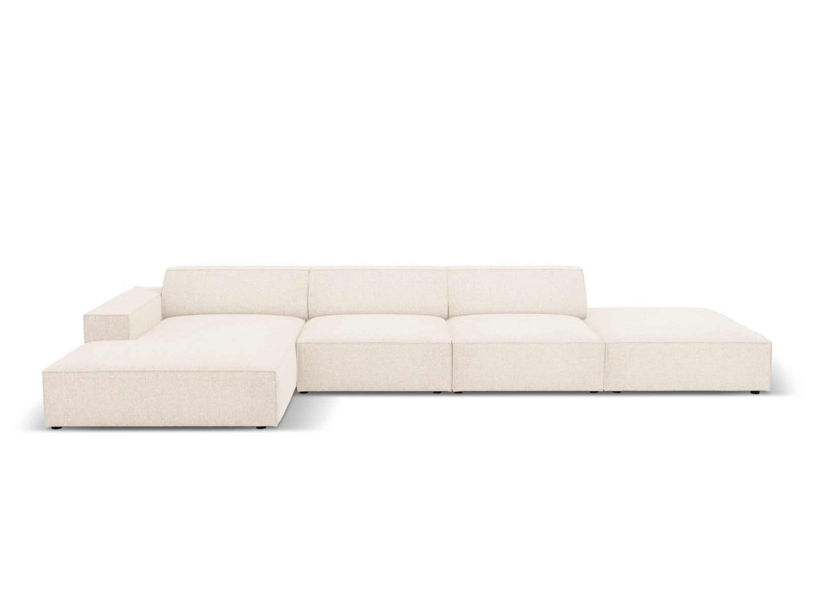 Jodie Modulares Ecksofa links 5 Sitzer in Light Beige präsentiert im Onlineshop von KAQTU Design AG. Ecksofa links ist von Micadoni