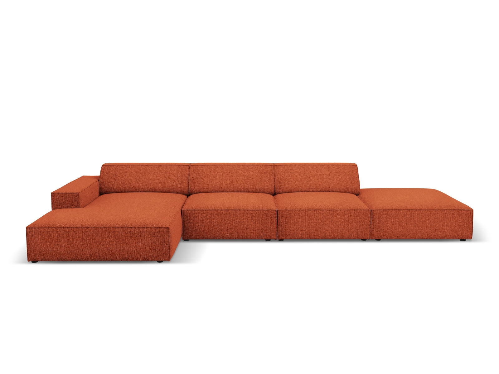 Jodie Modulares Ecksofa links 5 Sitzer in Terracotta präsentiert im Onlineshop von KAQTU Design AG. Ecksofa links ist von Micadoni