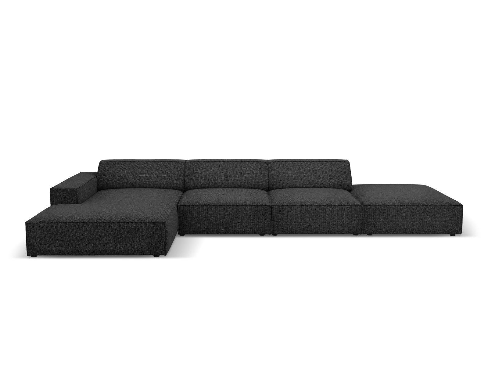 Jodie Modulares Ecksofa links 5 Sitzer in Black präsentiert im Onlineshop von KAQTU Design AG. Ecksofa links ist von Micadoni