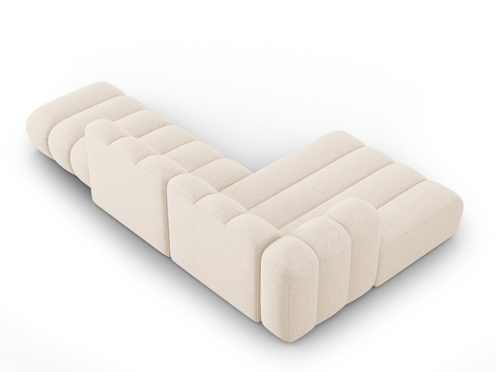 Lupine Modulares Ecksofa open links 5 Sitzer in Light Beige präsentiert im Onlineshop von KAQTU Design AG. L-Sofa links ist von Micadoni