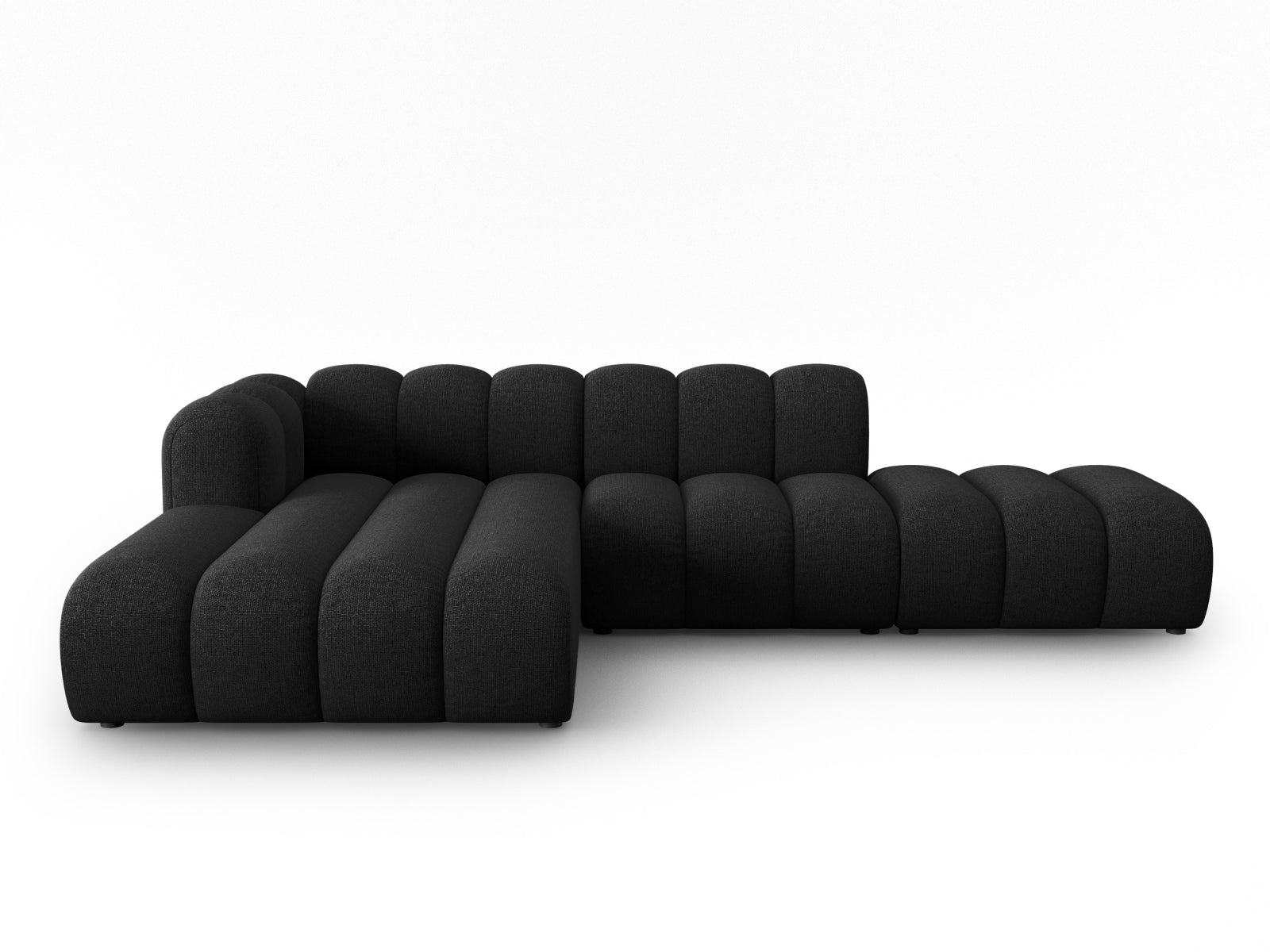 Lupine Modulares Ecksofa open links 5 Sitzer in Black präsentiert im Onlineshop von KAQTU Design AG. L-Sofa links ist von Micadoni