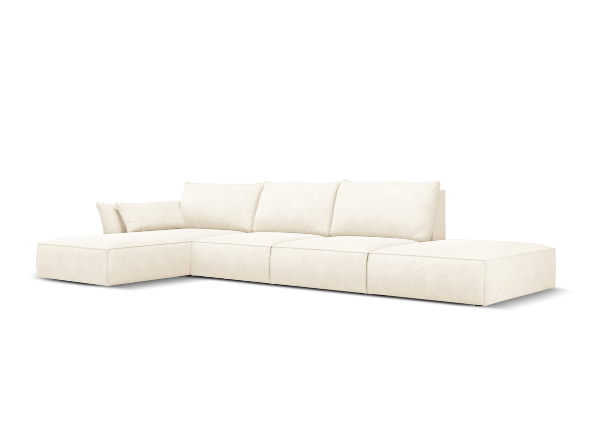 Kaelle Ecksofa links 5 Sitzer in Light Beige-Over The Horizon präsentiert im Onlineshop von KAQTU Design AG. L-Sofa links ist von Micadoni