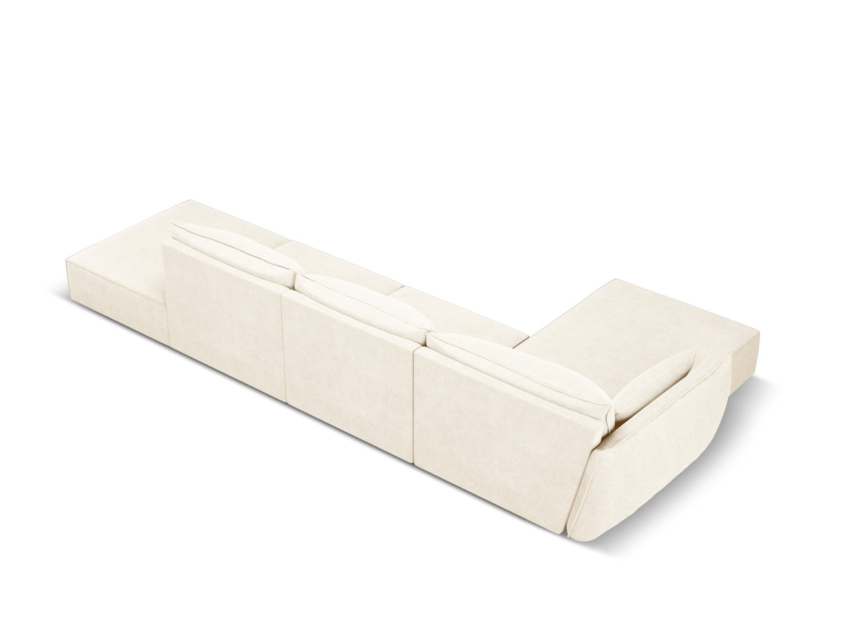 Kaelle Ecksofa links 5 Sitzer in Light Beige-Over The Horizon präsentiert im Onlineshop von KAQTU Design AG. L-Sofa links ist von Micadoni