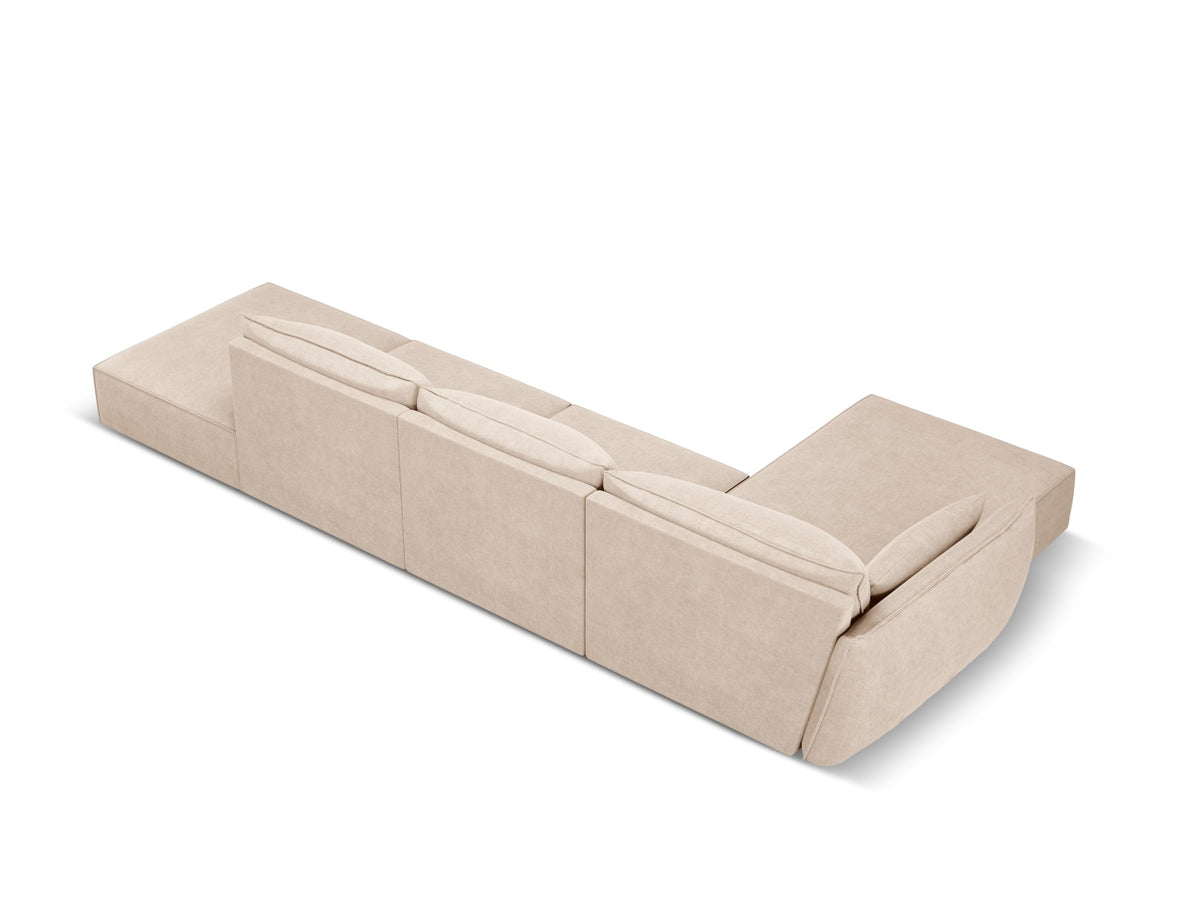 Kaelle Ecksofa links 5 Sitzer in Beige-Over The Horizon präsentiert im Onlineshop von KAQTU Design AG. L-Sofa links ist von Micadoni