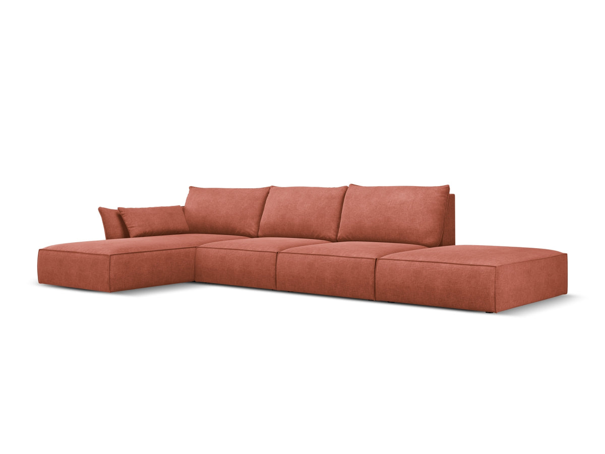 Kaelle Ecksofa links 5 Sitzer in Terracotta-Over The Horizon präsentiert im Onlineshop von KAQTU Design AG. L-Sofa links ist von Micadoni