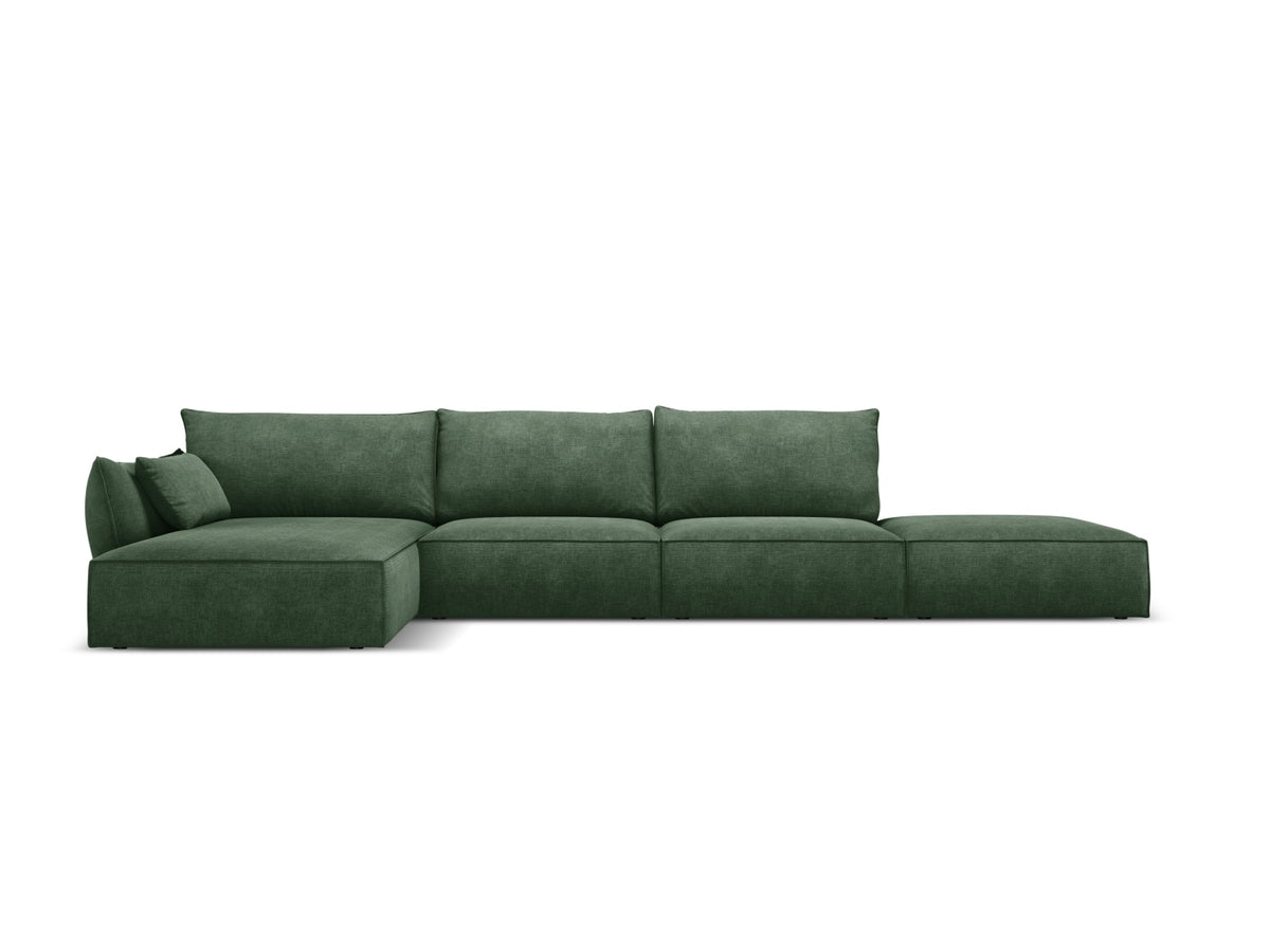 Kaelle Ecksofa links 5 Sitzer in Bottle Green-Over The Horizon präsentiert im Onlineshop von KAQTU Design AG. L-Sofa links ist von Micadoni
