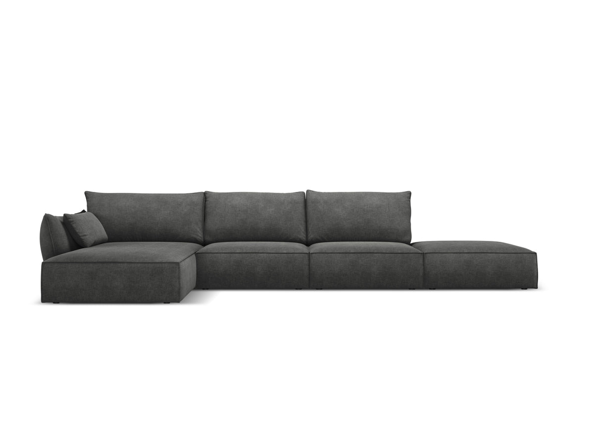 Kaelle Ecksofa links 5 Sitzer in Dark Grey-Over The Horizon präsentiert im Onlineshop von KAQTU Design AG. L-Sofa links ist von Micadoni