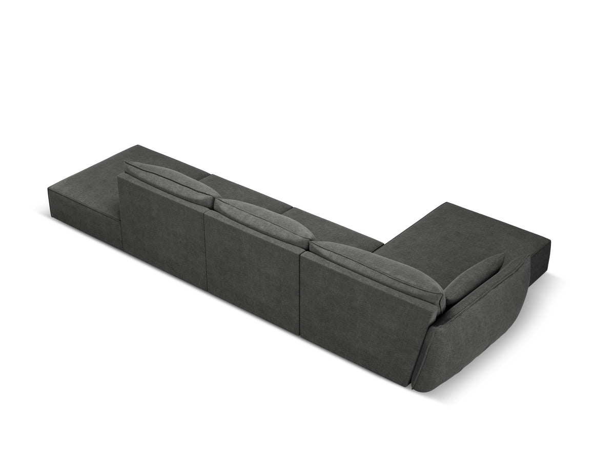 Kaelle Ecksofa links 5 Sitzer in Dark Grey-Over The Horizon präsentiert im Onlineshop von KAQTU Design AG. L-Sofa links ist von Micadoni