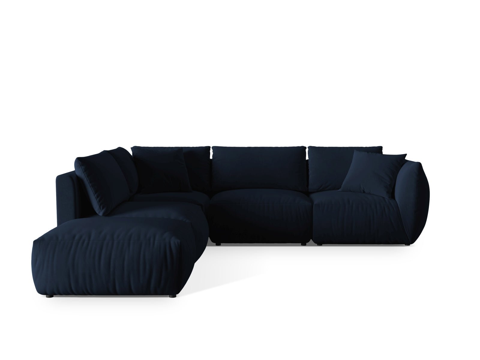 Chris Velour Modular Ecksofa links 4 Sitzer in Royal Blue präsentiert im Onlineshop von KAQTU Design AG. Ecksofa links ist von Micadoni