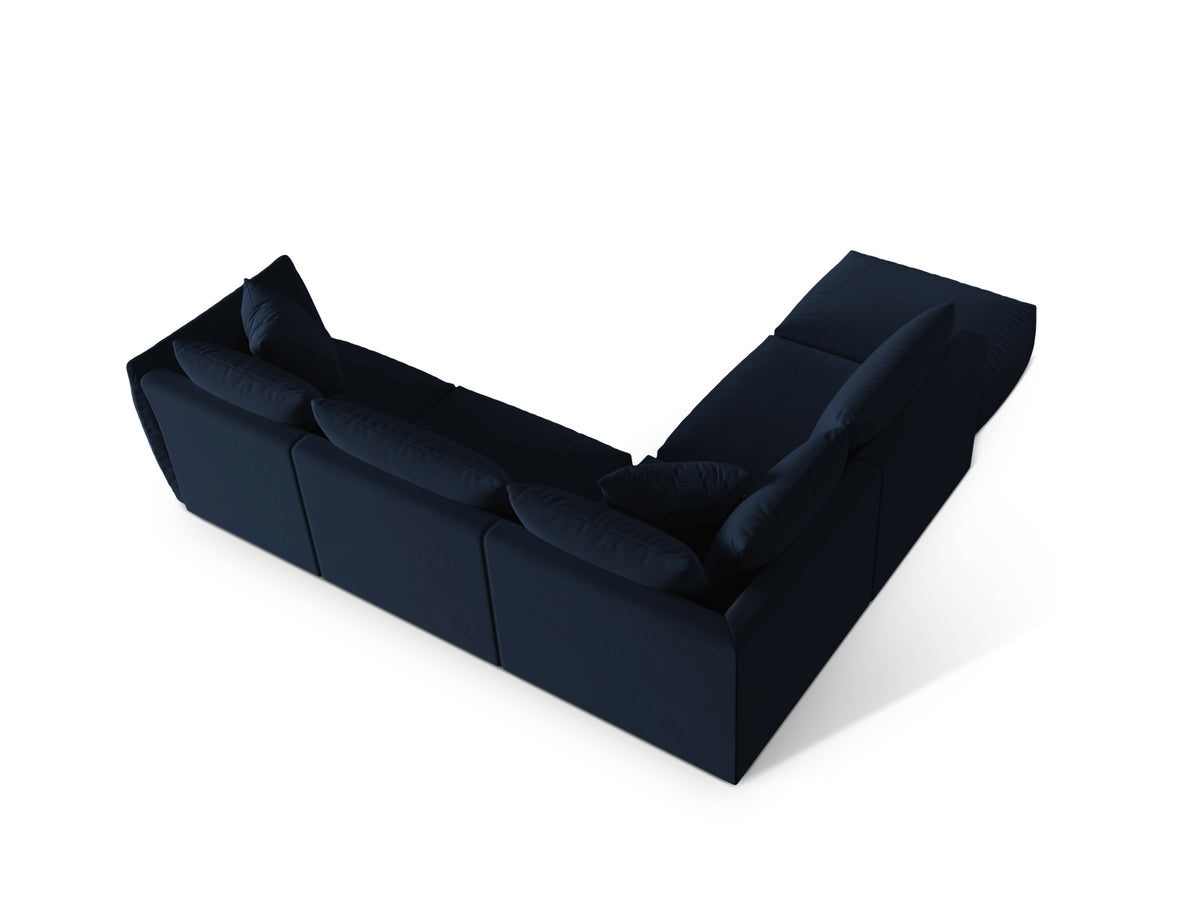 Chris Velour Modular Ecksofa links 4 Sitzer in Royal Blue-Casino präsentiert im Onlineshop von KAQTU Design AG. Ecksofa links ist von Micadoni