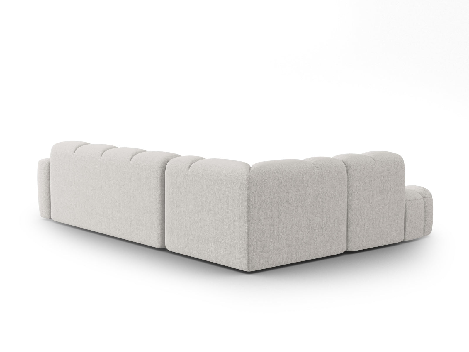 Entdecken Sie das elegante Lisa Ecksofa links 5 Sitzer von Micadoni. Hochwertiger Velours und modernes Design verwandeln Ihr Zuhause in eine Wohlfühloase.