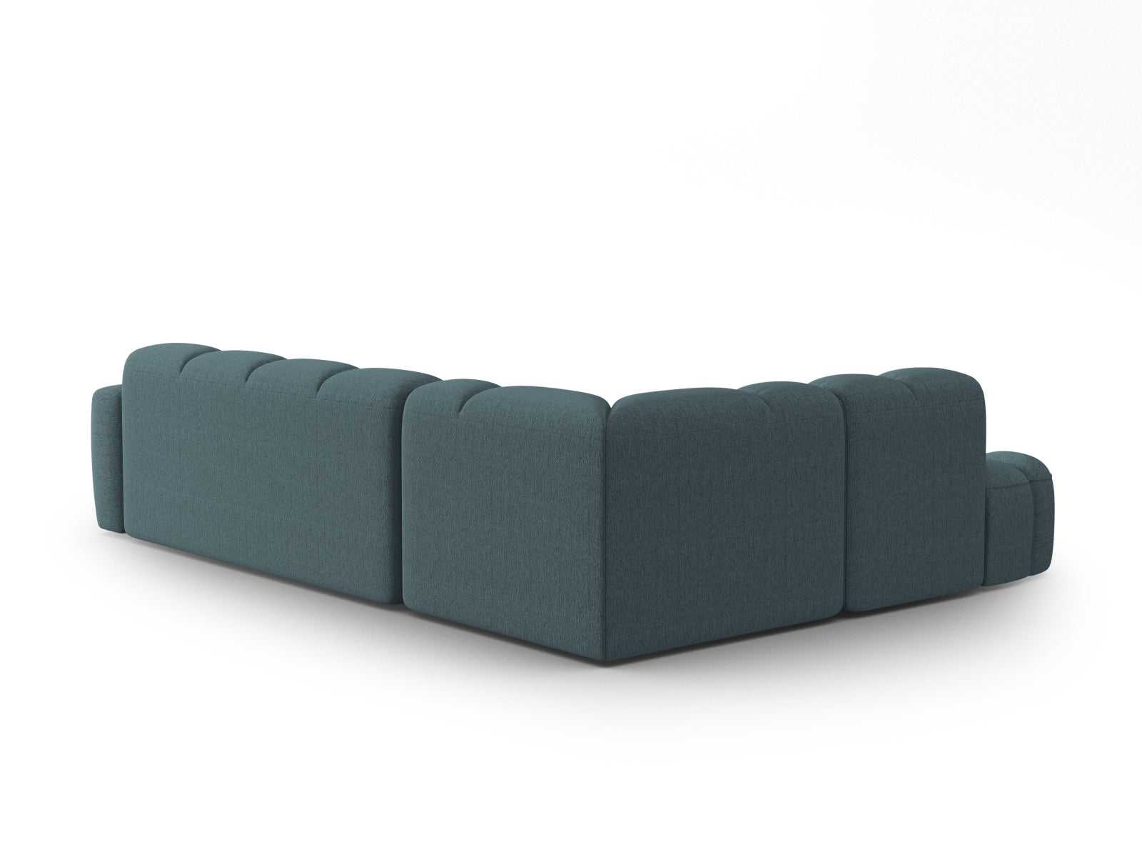 Entdecken Sie das elegante Lisa Ecksofa links 5 Sitzer von Micadoni. Hochwertiger Velours und modernes Design verwandeln Ihr Zuhause in eine Wohlfühloase.