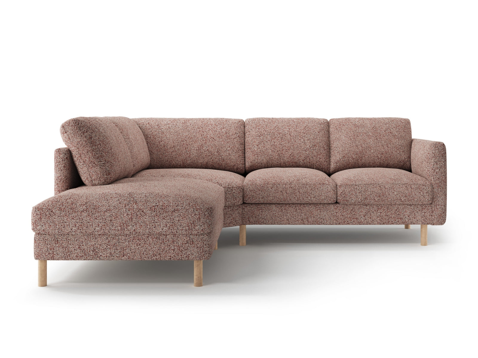 Entdecken Sie das Eden Ecksofa links von Micadoni: Elegantes Velours, zeitgemässes Design und hervorragender Sitzkomfort für Ihr Wohnzimmer.