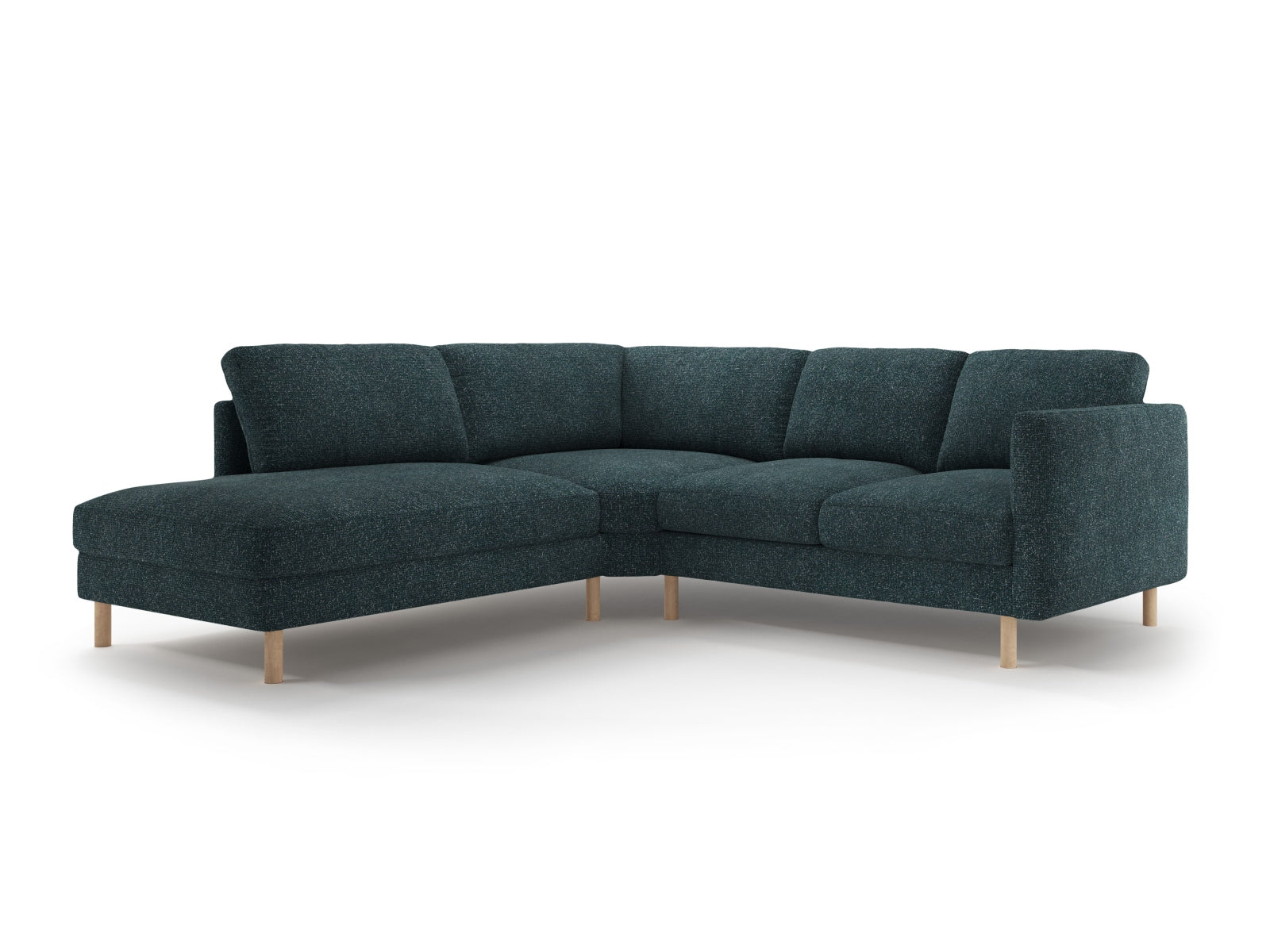 Eden Ecksofa links 4 Sitzer in Green Blue Melange präsentiert im Onlineshop von KAQTU Design AG. Ecksofa links ist von Micadoni