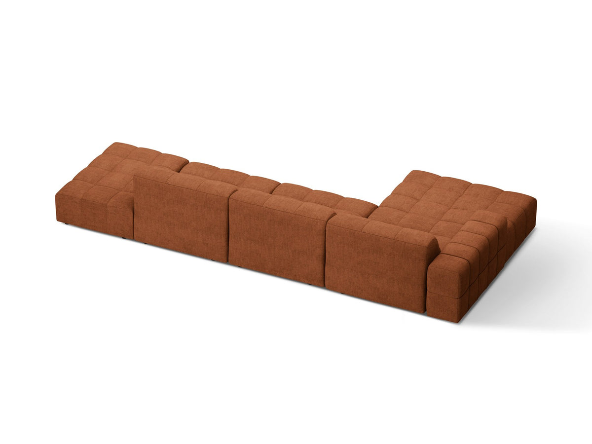 Linkes Ecksofa Jennifer von Micadoni in leichtem Beige mit Bluvel-Stoffbezug, L-Form und schwarzen Kunststoffbeinen aus Polypropylen