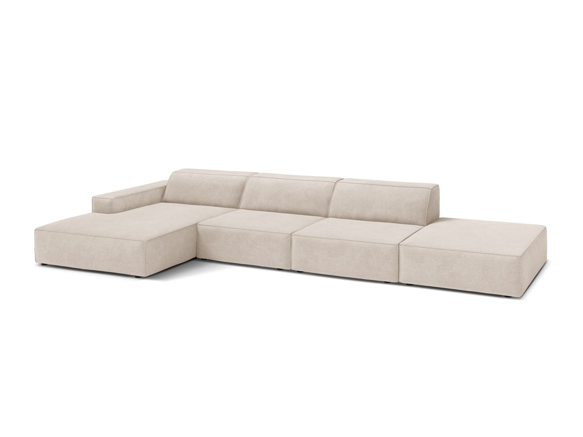 5-Sitzer Ecksofa links modular Jodie in Beige-Liberty präsentiert im Onlineshop von KAQTU Design AG. Ecksofa links ist von Micadoni