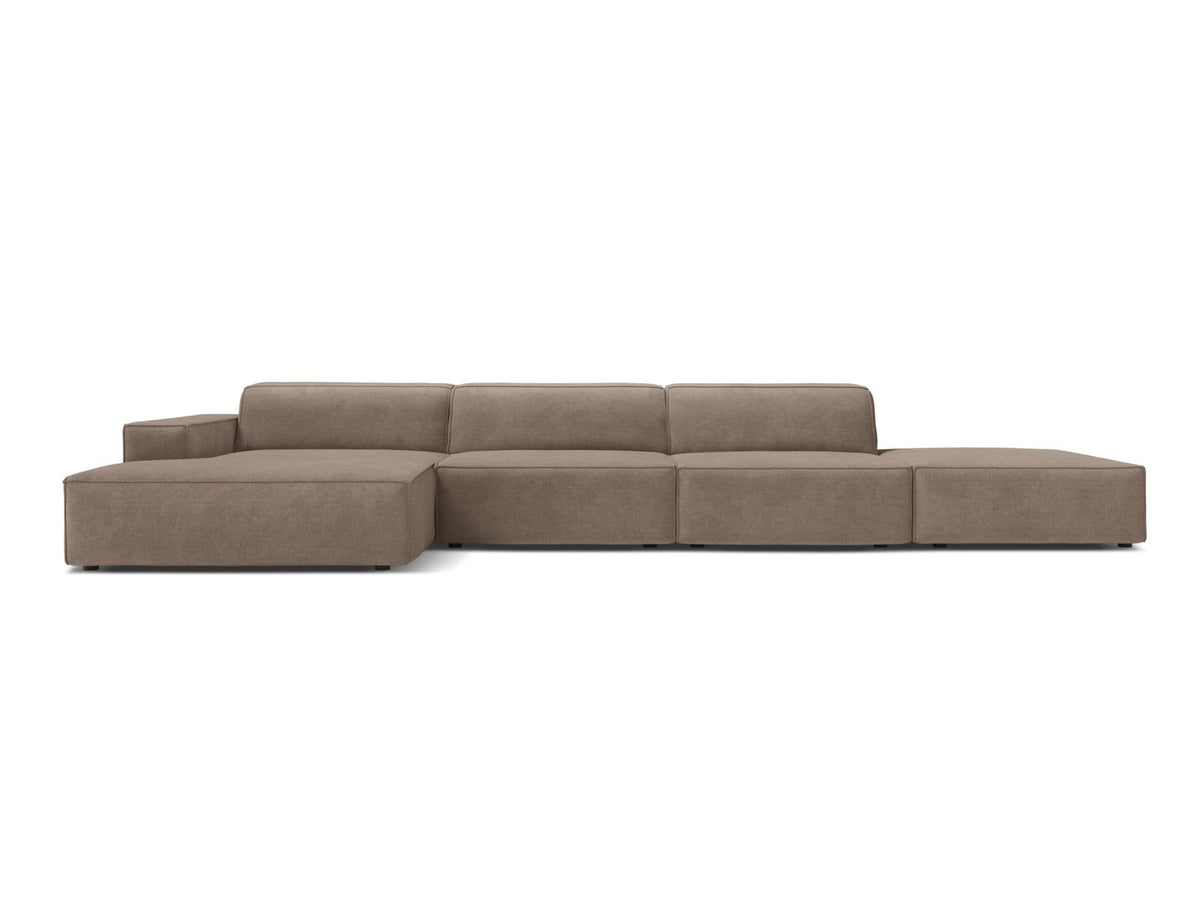 5-Sitzer Ecksofa links modular Jodie in Cappuccino-Liberty präsentiert im Onlineshop von KAQTU Design AG. Ecksofa links ist von Micadoni