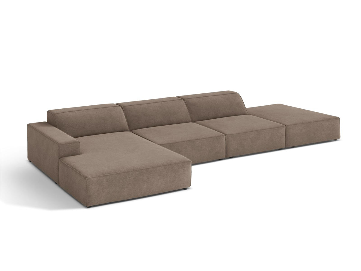 5-Sitzer Ecksofa links modular Jodie in Cappuccino-Liberty präsentiert im Onlineshop von KAQTU Design AG. Ecksofa links ist von Micadoni
