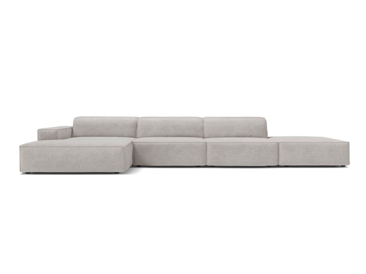 5-Sitzer Ecksofa links modular Jodie in Light Grey-Liberty präsentiert im Onlineshop von KAQTU Design AG. Ecksofa links ist von Micadoni