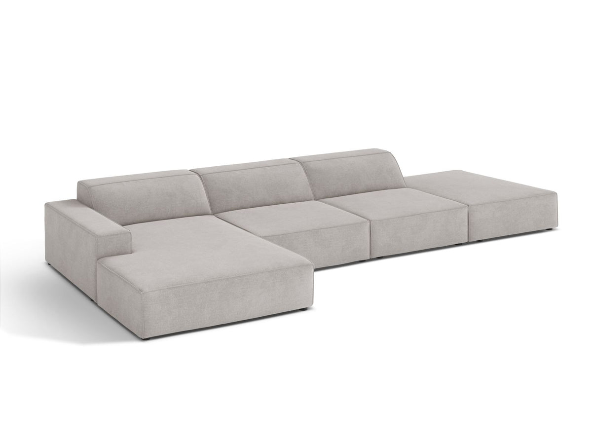 5-Sitzer Ecksofa links modular Jodie in Light Grey-Liberty präsentiert im Onlineshop von KAQTU Design AG. Ecksofa links ist von Micadoni