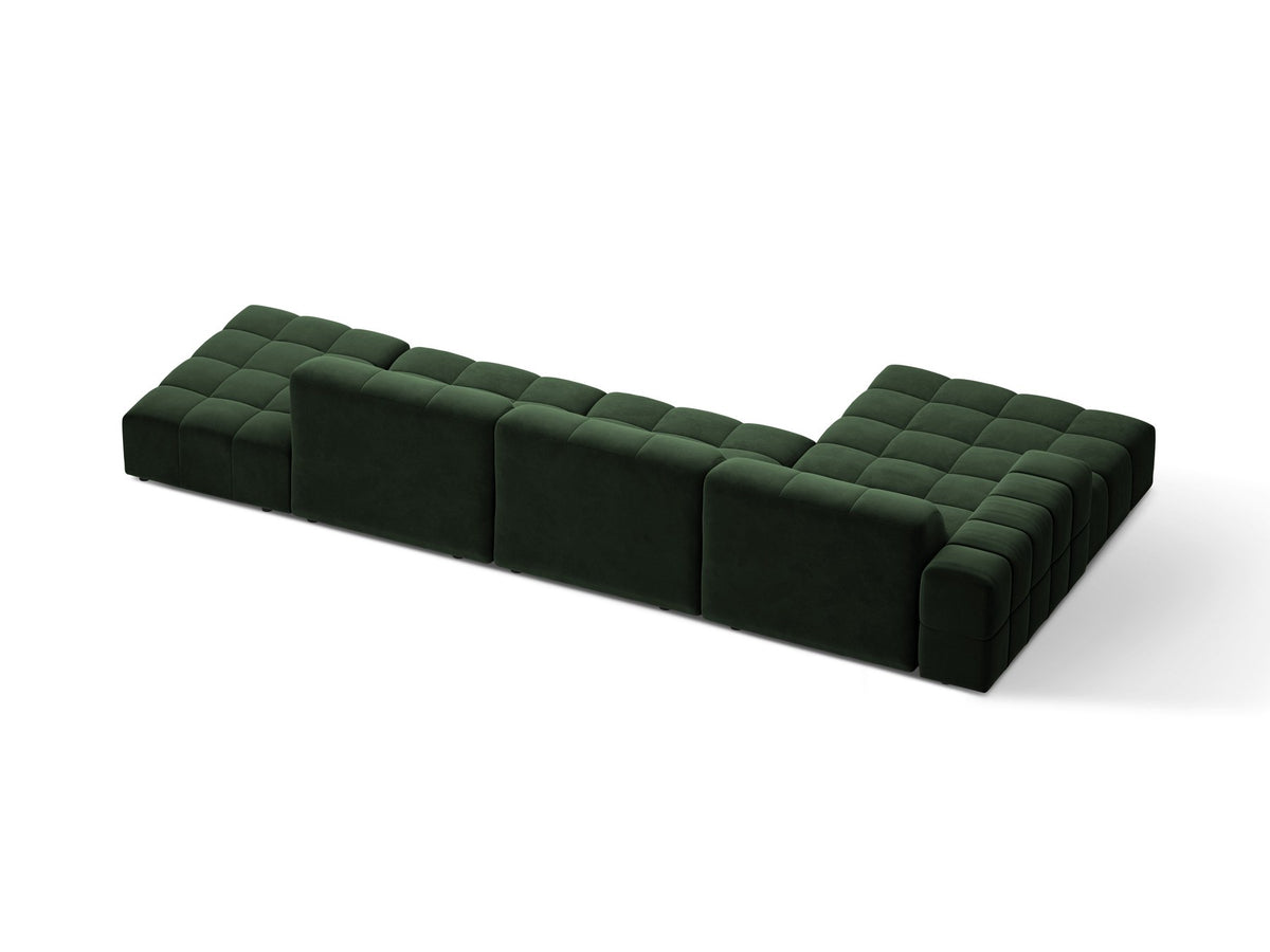 Linkes Ecksofa Jennifer von Micadoni in leichtem Beige mit Bluvel-Stoffbezug, L-Form und schwarzen Kunststoffbeinen aus Polypropylen