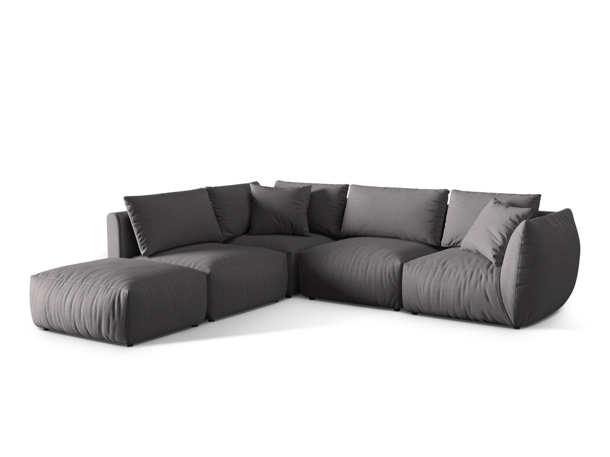 Chris Modulares Ecksofa links 4 Sitzer in Sand-LINS präsentiert im Onlineshop von KAQTU Design AG. Ecksofa links ist von Micadoni