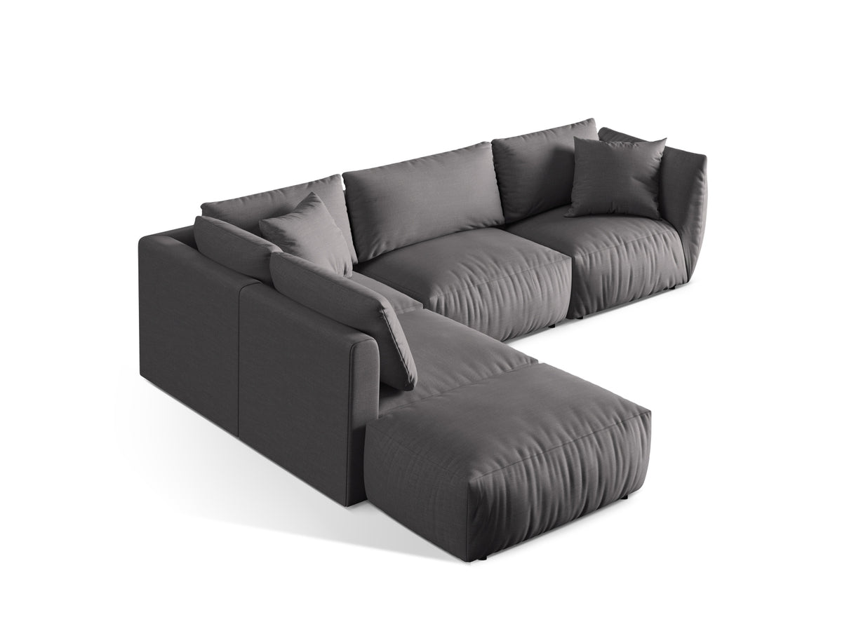 Chris Modulares Ecksofa links 4 Sitzer in Sand-LINS präsentiert im Onlineshop von KAQTU Design AG. Ecksofa links ist von Micadoni