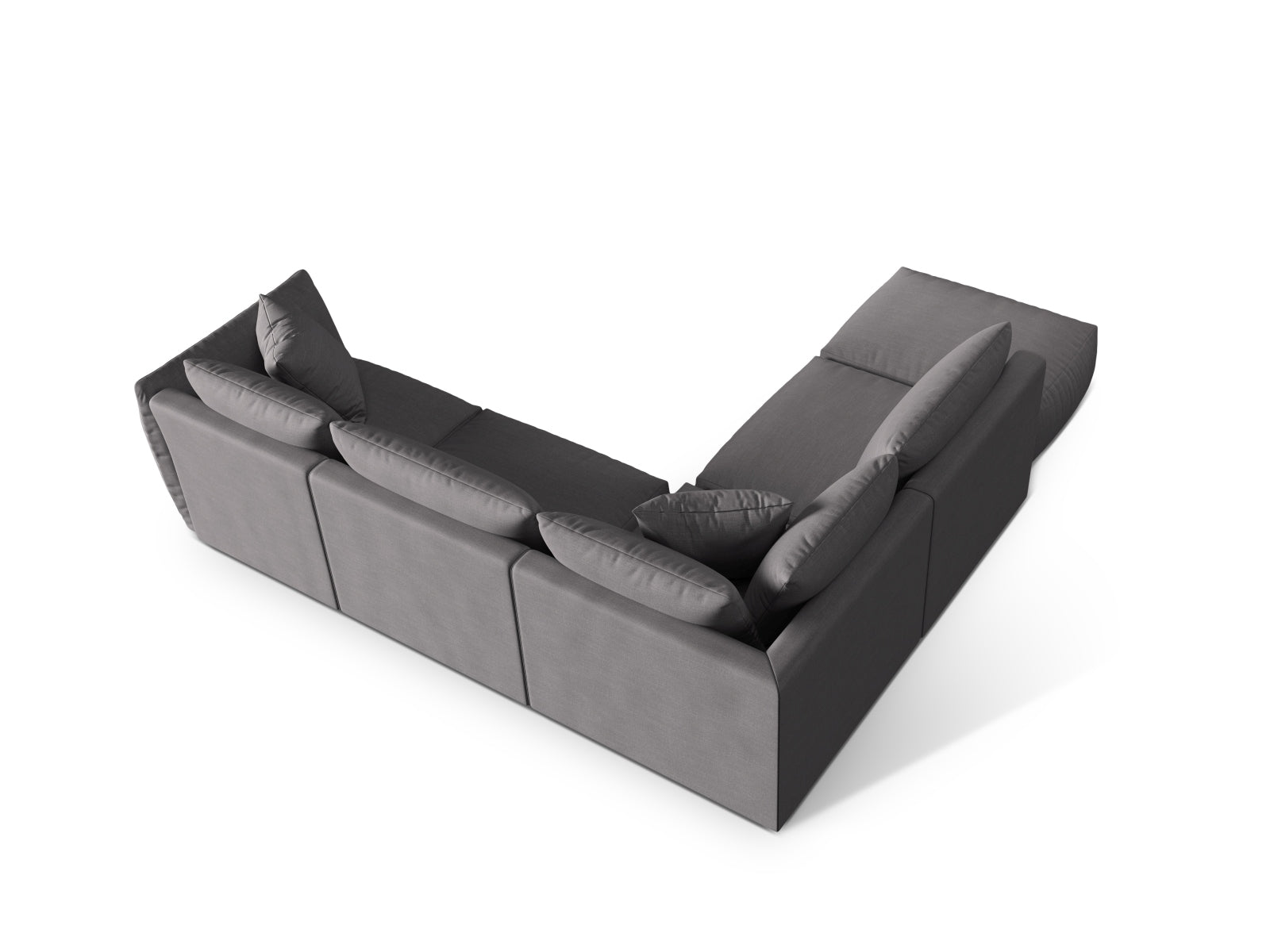 Stylisches, modulares 4-Sitzer Ecksofa von Micadoni in eleganten Erdtönen, perfekt für entspannte Wohnatmosphäre und vielseitige Raumgestaltung.