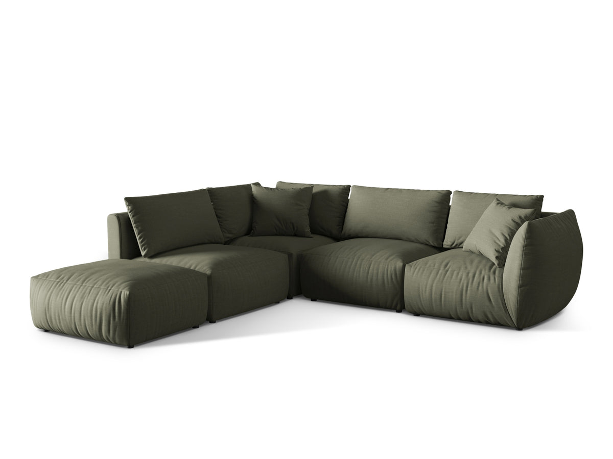 Chris Modulares Ecksofa links 4 Sitzer in Muted Blue-LINS präsentiert im Onlineshop von KAQTU Design AG. Ecksofa links ist von Micadoni