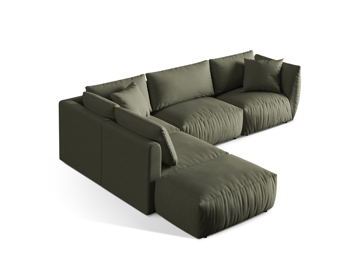 Chris Modulares Ecksofa links 4 Sitzer in Muted Blue-LINS präsentiert im Onlineshop von KAQTU Design AG. Ecksofa links ist von Micadoni