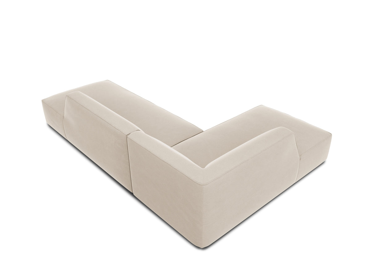 Ruby Velour modulares Ecksofa Open end links 4 Sitzer in Beige-Salvador präsentiert im Onlineshop von KAQTU Design AG. Ecksofa links ist von Micadoni