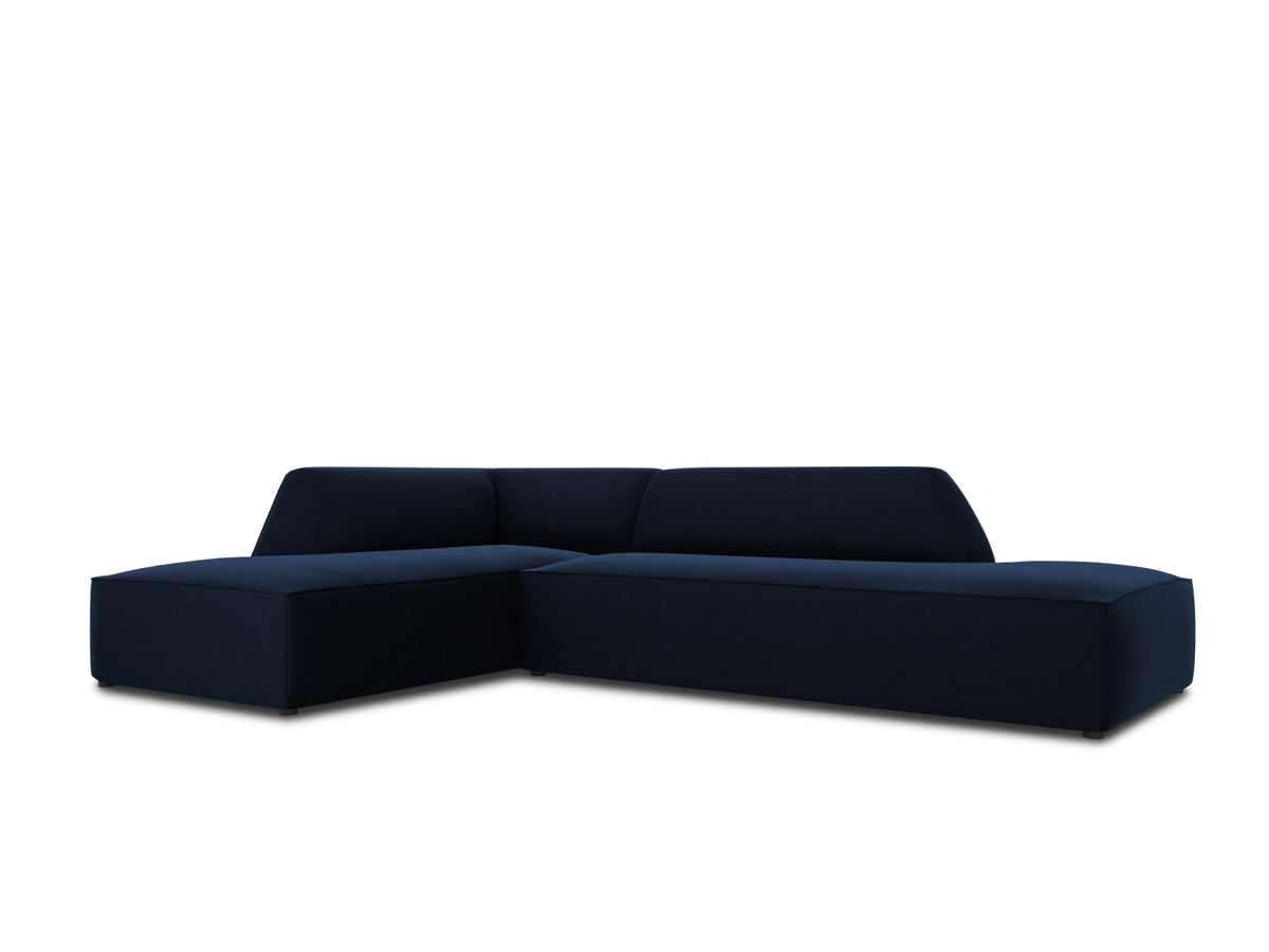 Ruby Velour modulares Ecksofa Open end links 4 Sitzer in Royal Blue-Salvador präsentiert im Onlineshop von KAQTU Design AG. Ecksofa links ist von Micadoni