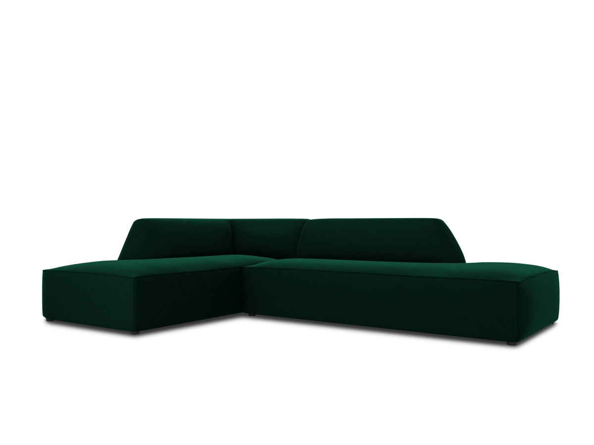 Ruby Velour modulares Ecksofa Open end links 4 Sitzer in Bottle Green-Salvador präsentiert im Onlineshop von KAQTU Design AG. Ecksofa links ist von Micadoni