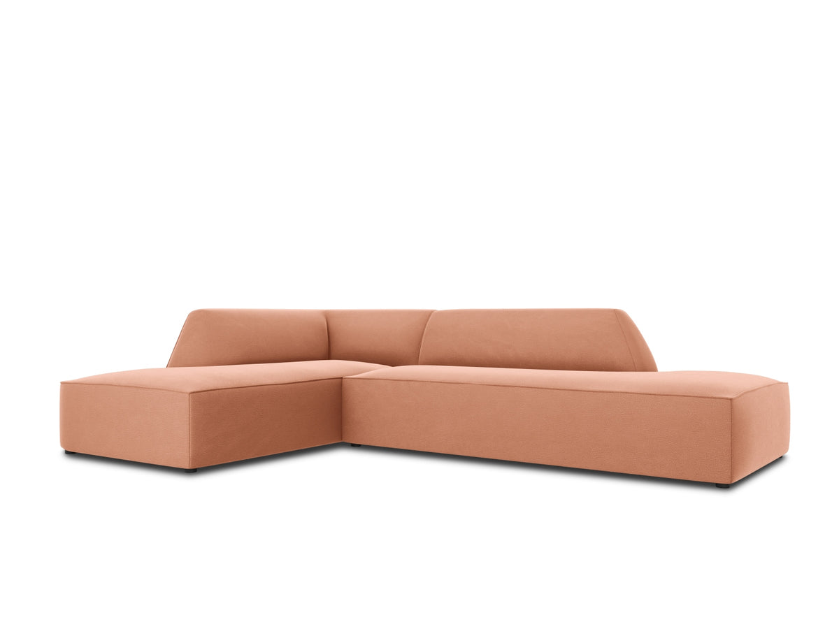 Ruby Velour modulares Ecksofa Open end links 4 Sitzer in Pink-Salvador präsentiert im Onlineshop von KAQTU Design AG. Ecksofa links ist von Micadoni