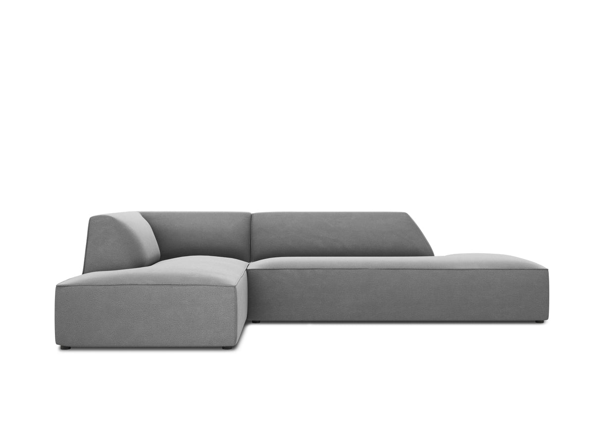 Ruby Velour modulares Ecksofa Open end links 4 Sitzer in Grey-Salvador präsentiert im Onlineshop von KAQTU Design AG. Ecksofa links ist von Micadoni