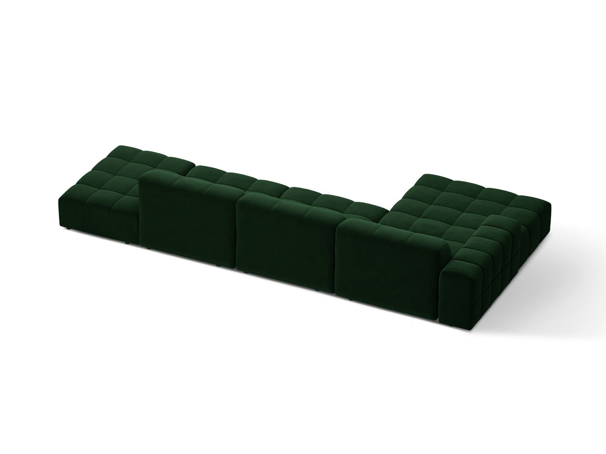 Linkes Ecksofa Jennifer von Micadoni in leichtem Beige mit Bluvel-Stoffbezug, L-Form und schwarzen Kunststoffbeinen aus Polypropylen
