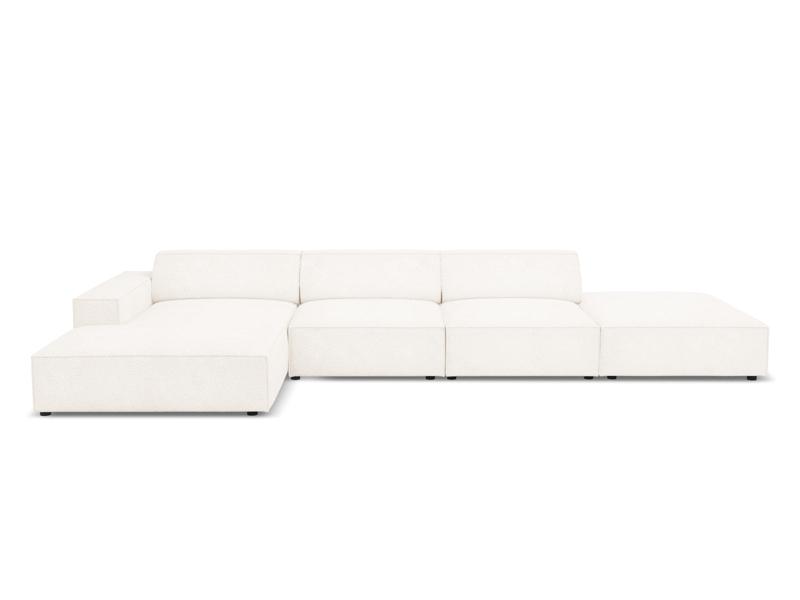 Jodie Boucle modulares Ecksofa links 5 Sitzer in Beige präsentiert im Onlineshop von KAQTU Design AG. Ecksofa links ist von Micadoni
