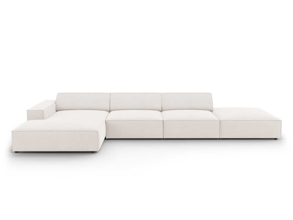 Jodie Modulares Ecksofa links 5 Sitzer in Light Beige-Megan präsentiert im Onlineshop von KAQTU Design AG. L-Sofa links ist von Micadoni