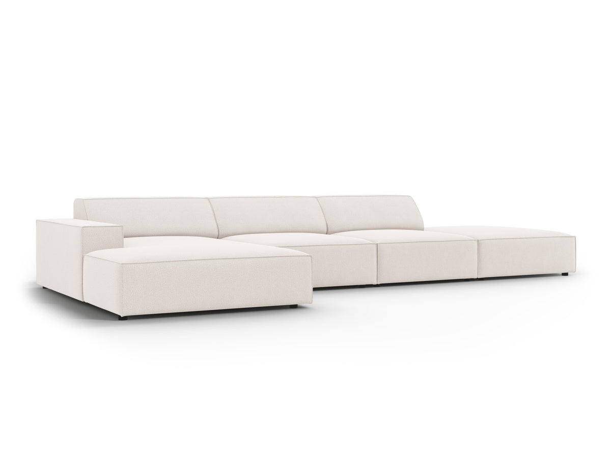 Jodie Modulares Ecksofa links 5 Sitzer in Light Beige-Megan präsentiert im Onlineshop von KAQTU Design AG. L-Sofa links ist von Micadoni