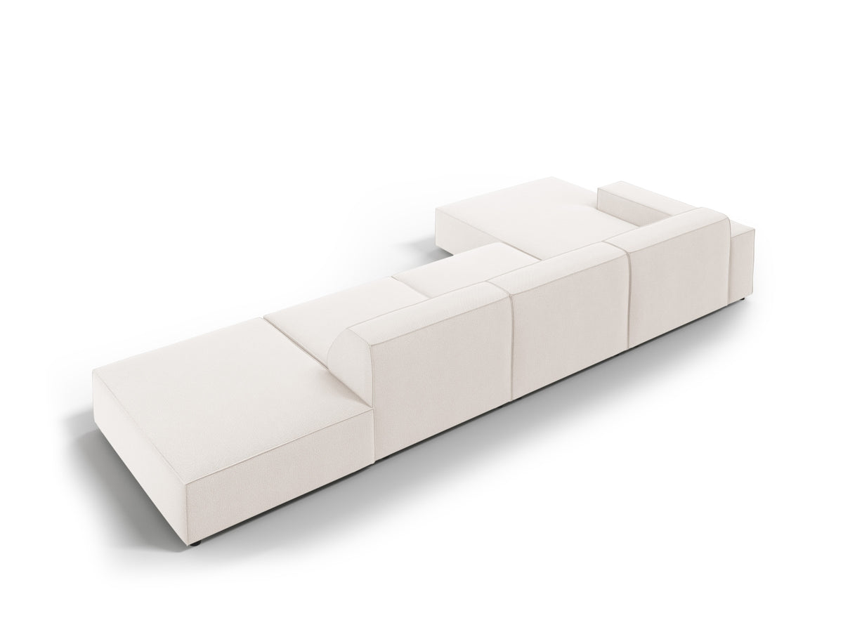 Jodie Modulares Ecksofa links 5 Sitzer in Light Beige-Megan präsentiert im Onlineshop von KAQTU Design AG. L-Sofa links ist von Micadoni