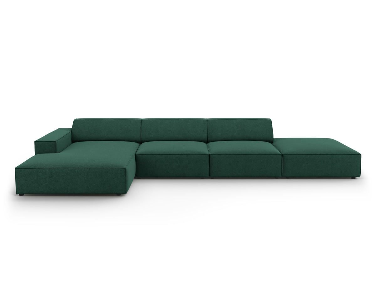Jodie Modulares Ecksofa links 5 Sitzer in Green-Megan präsentiert im Onlineshop von KAQTU Design AG. L-Sofa links ist von Micadoni