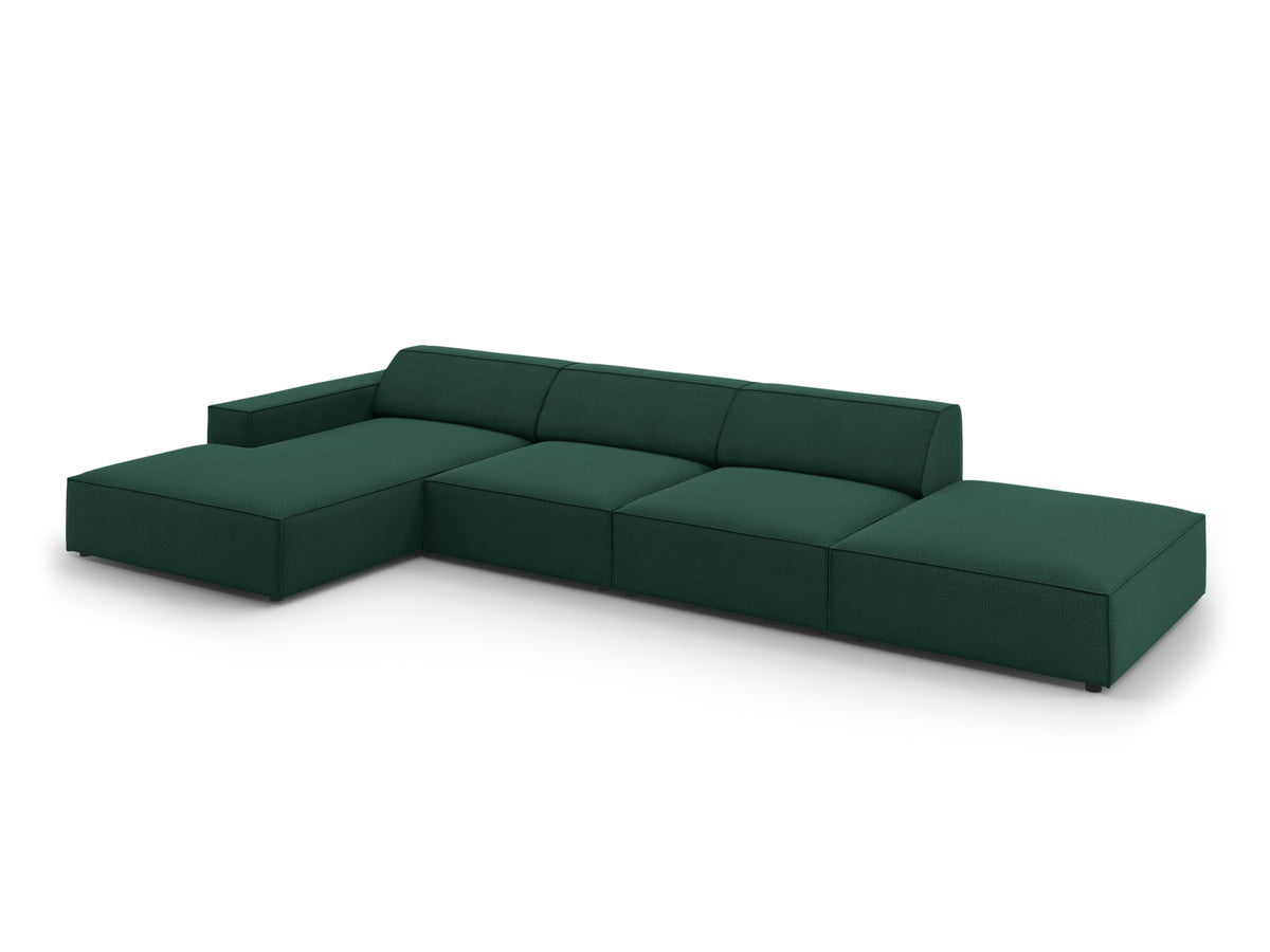 Jodie Modulares Ecksofa links 5 Sitzer in Green-Megan präsentiert im Onlineshop von KAQTU Design AG. L-Sofa links ist von Micadoni