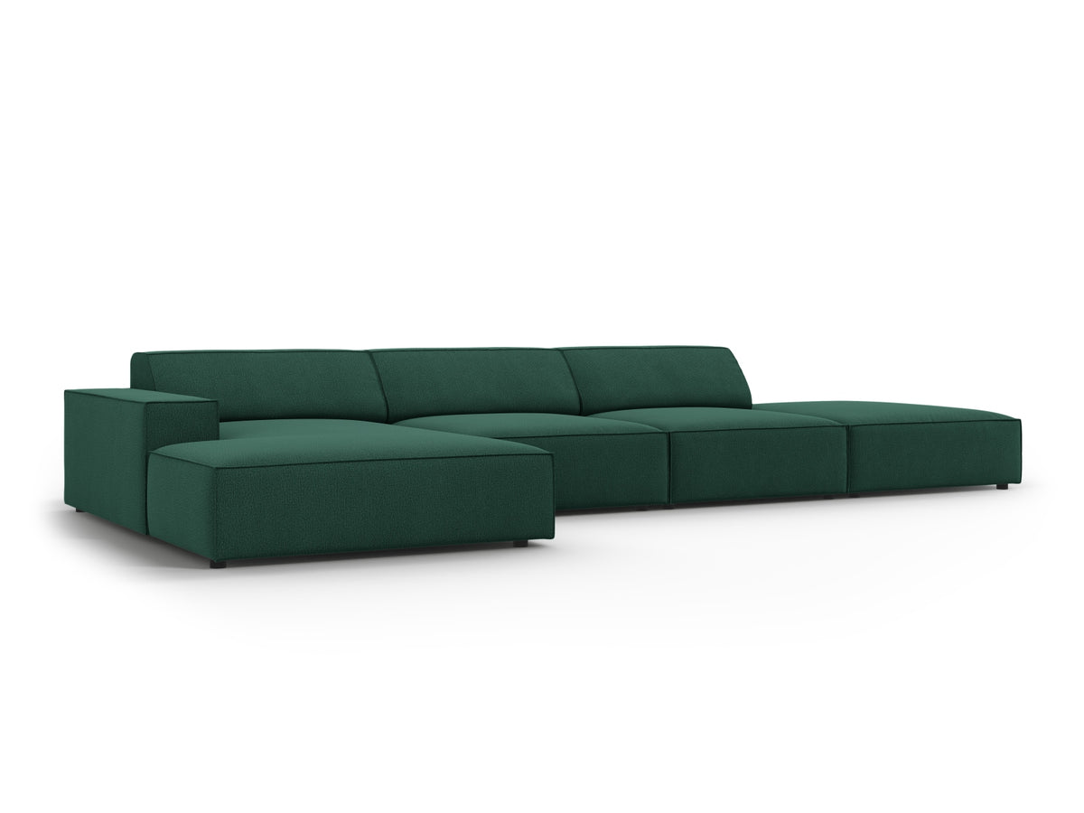 Jodie Modulares Ecksofa links 5 Sitzer in Green-Megan präsentiert im Onlineshop von KAQTU Design AG. L-Sofa links ist von Micadoni