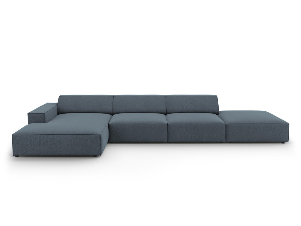 Jodie Modulares Ecksofa links 5 Sitzer in Blue-Megan präsentiert im Onlineshop von KAQTU Design AG. L-Sofa links ist von Micadoni