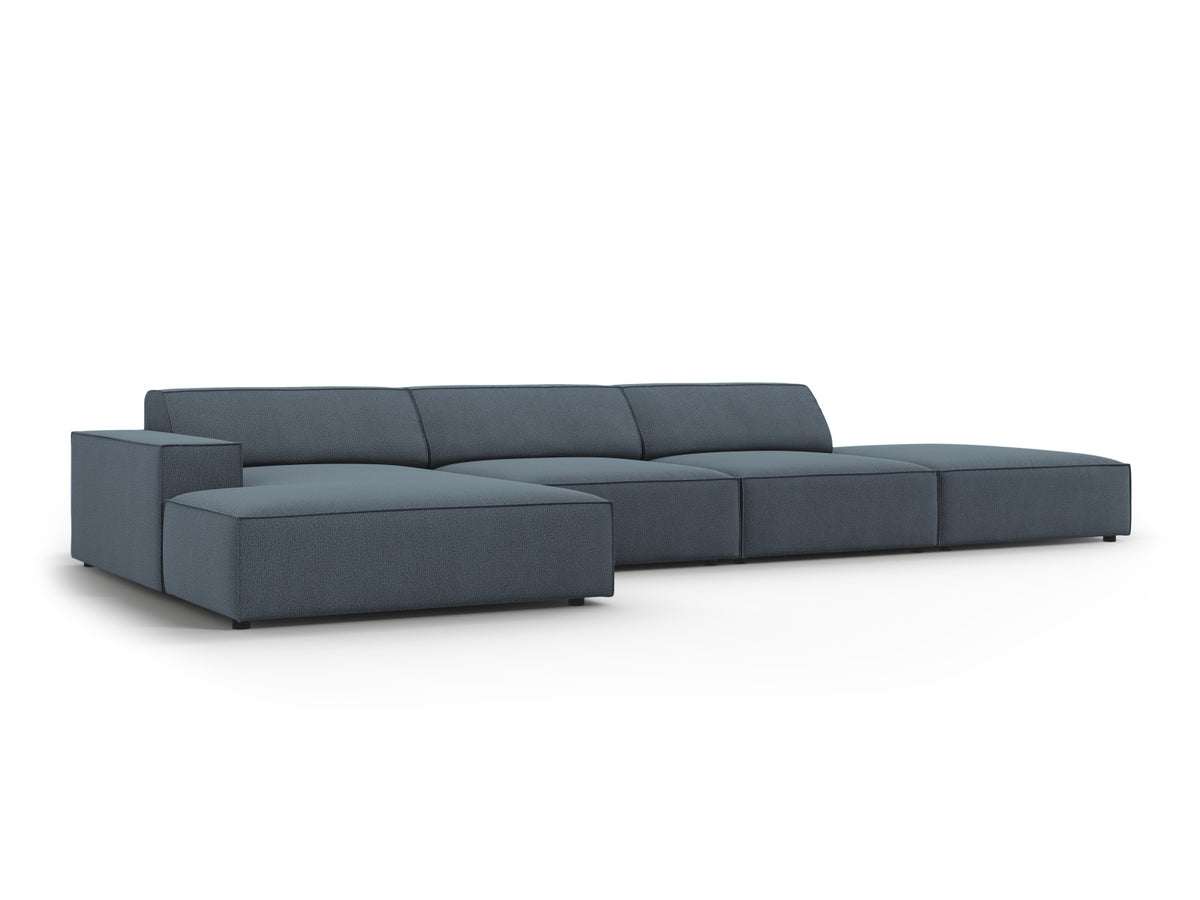 Jodie Modulares Ecksofa links 5 Sitzer in Blue-Megan präsentiert im Onlineshop von KAQTU Design AG. L-Sofa links ist von Micadoni