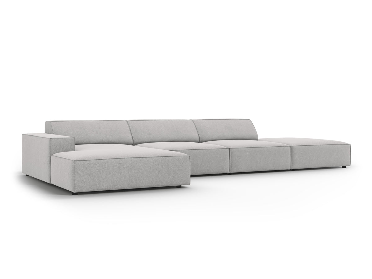 Jodie Modulares Ecksofa links 5 Sitzer in Light Grey-Megan präsentiert im Onlineshop von KAQTU Design AG. L-Sofa links ist von Micadoni