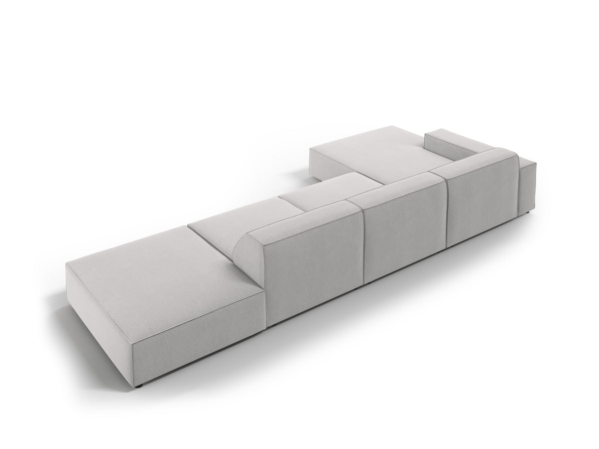 Jodie Modulares Ecksofa links 5 Sitzer in Light Grey-Megan präsentiert im Onlineshop von KAQTU Design AG. L-Sofa links ist von Micadoni