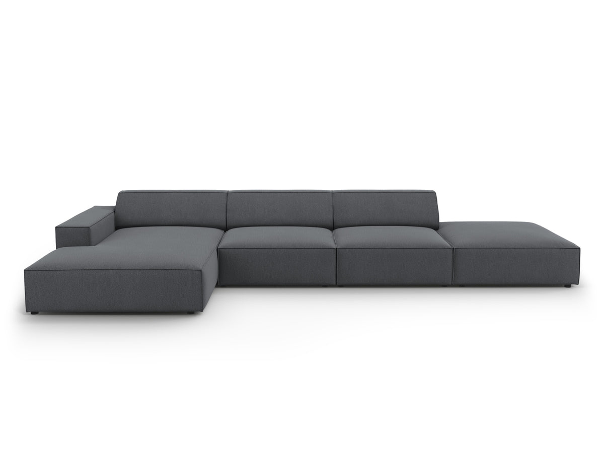 Jodie Modulares Ecksofa links 5 Sitzer in Dark Grey-Megan präsentiert im Onlineshop von KAQTU Design AG. L-Sofa links ist von Micadoni